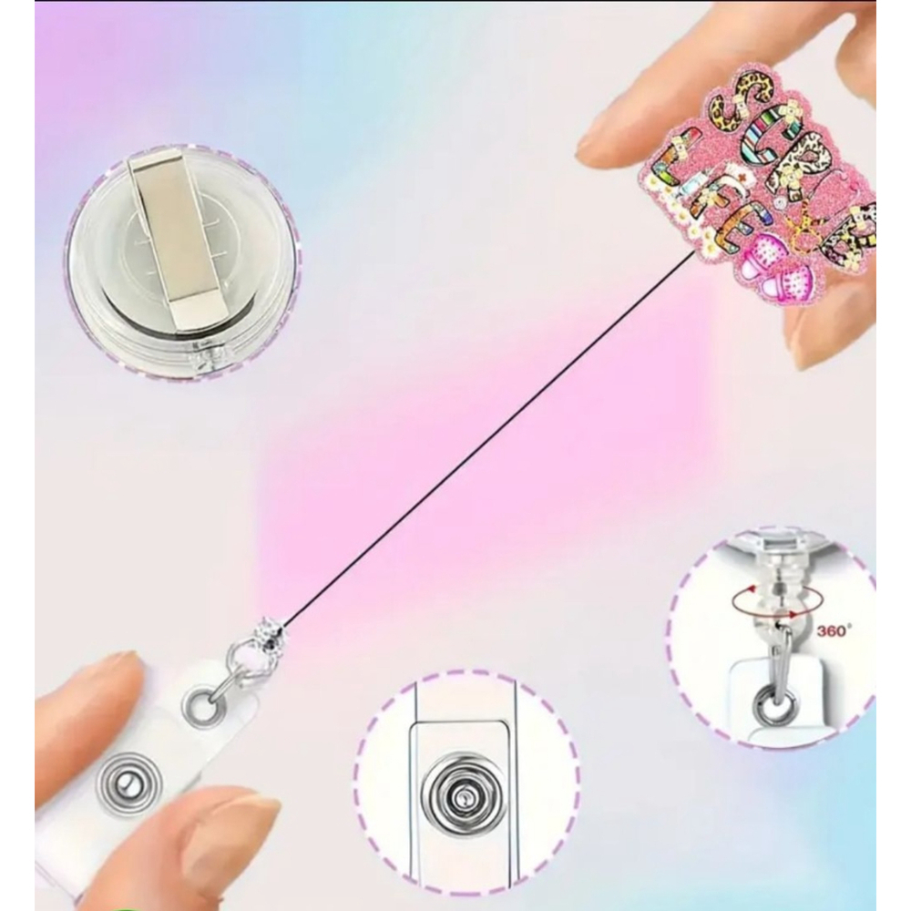 Women's Purple Badge Reel - Picture 3 of 3